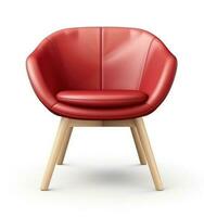 moderno vermelho cadeira isolado foto