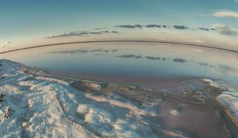 sal campo dentro Dunaliella salina, Argentina foto