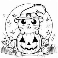 desenhos de halloween para colorir foto