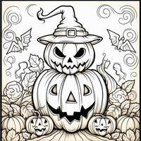 desenhos de halloween para colorir foto