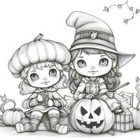 desenhos de halloween para colorir foto