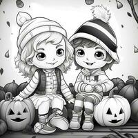 desenhos de halloween para colorir foto