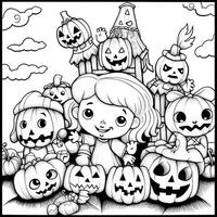 desenhos de halloween para colorir foto