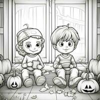 desenhos de halloween para colorir foto