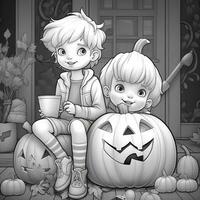 desenhos de halloween para colorir foto