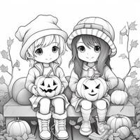 desenhos de halloween para colorir foto