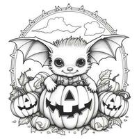 desenhos de halloween para colorir foto