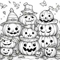 desenhos de halloween para colorir foto