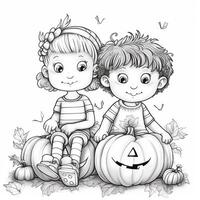 desenhos de halloween para colorir foto