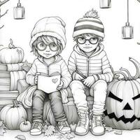 desenhos de halloween para colorir foto