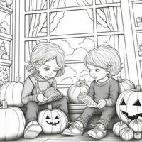 desenhos de halloween para colorir foto