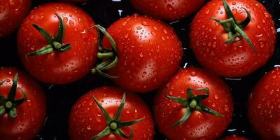 ai gerado. ai generativo. eco orgânico fresco vermelho tomate. vegetal vegetariano Comida nutrição Fazenda Comida. gráfico arte foto