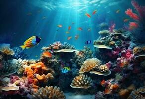 natural coral recife vívido fundo foto