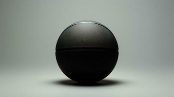 uma bola é mostrando em uma branco superfície ai generativo foto