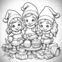 páginas para colorir de natal foto