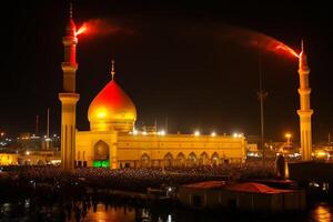 karbala Iraque mesquita, ashura dia, moharram foto