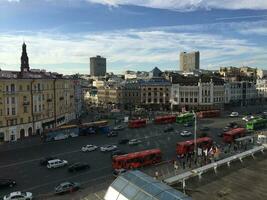 Rússia, Kazan - agosto 8, 2017, Visão do a cidade Centro tukaya quadrado. foto