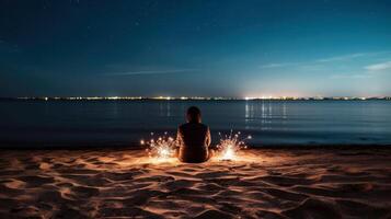 mulheres meditar, ioga. psíquico mulheres considera mente e coração. espiritualidade, esoterismo, com bokeh desfocado luzes. universo, generativo ai ilustração foto