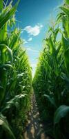 ecológico campo do milho. vegetarianismo. generativo ai foto
