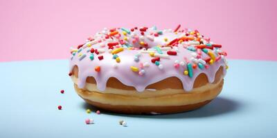 doce rosquinhas. doce Comida. generativo ai foto