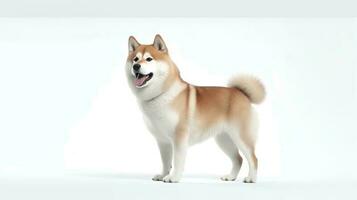 foto do uma Shiba inu em branco fundo. generativo ai