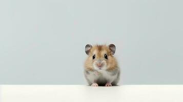 foto do uma anão hamster em branco fundo. generativo ai