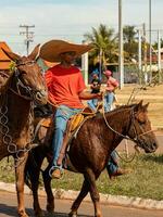 apore, Goiás, Brasil - 05 07 2023 a cavalo equitação evento aberto para a público foto