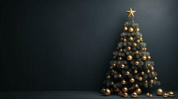 minimalista fundo com Natal árvore foto