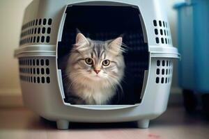 uma animal gato dentro a animal operadora. generativo ai tecnologia. foto
