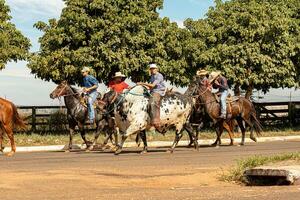 apore, Goiás, Brasil - 05 07 2023 a cavalo equitação evento aberto para a público foto