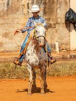 apore, Goiás, Brasil - 05 07 2023 a cavalo equitação evento aberto para a público foto