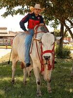 apore, Goiás, Brasil - 05 07 2023 a cavalo equitação evento aberto para a público foto