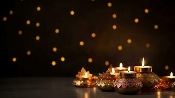 Festival de Luzes de Fundo de Diwali foto