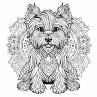 desenhos de cachorro mandala para colorir foto