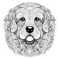 desenhos de cachorro mandala para colorir foto