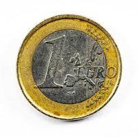 fotografia de uma moeda de um euro foto