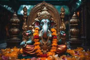 senhor Ganesha, a celebração do ganesh. foto