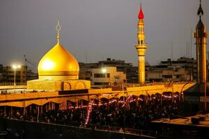 karbala Iraque mesquita, ashura dia, moharram foto