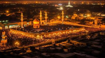 karbala Iraque mesquita, ashura dia, moharram foto