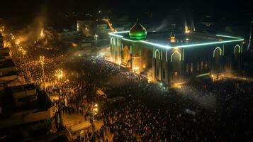 karbala Iraque mesquita, ashura dia, moharram foto