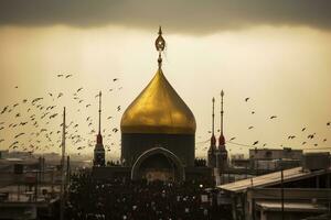 karbala Iraque mesquita, ashura dia, moharram foto