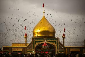 karbala Iraque mesquita, ashura dia, moharram foto