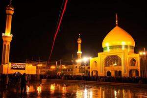 karbala Iraque mesquita, ashura dia, moharram foto