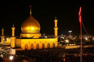 karbala Iraque mesquita, ashura dia, moharram foto