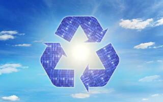 solar poder geração sistema a partir de solar painéis limpar \ limpo tecnologia para uma Melhor futuro a partir de a ponto do Visão do energia reciclando foto