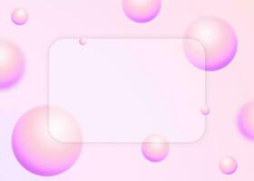 Rosa vidro morfismo e esfera pastel cores o negócio abstrato fundo foto