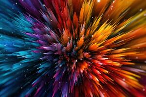 abstrato fundo com vibrante rajadas do cor e único formas. generativo ai foto
