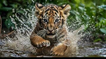 bebê tigre corrida foto