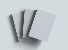 cobrir livro branco cor realista textura rendido de 3d Programas foto