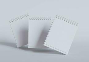 escrivaninha calendário branco cor e realista texturas foto